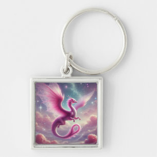 Pink Dragon Key Ring