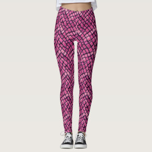 Pink Dragon & Mermaid Scale Leggings Ariel Style