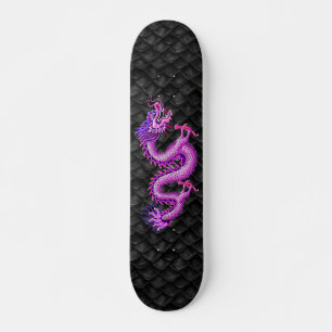 Pink Dragon on Dragon Scales Skateboard