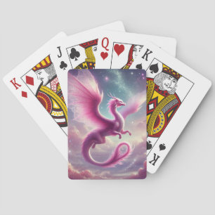 Pink Dragon Playing Cards