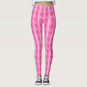 Pink Dragon Scale Cosplay Leggings