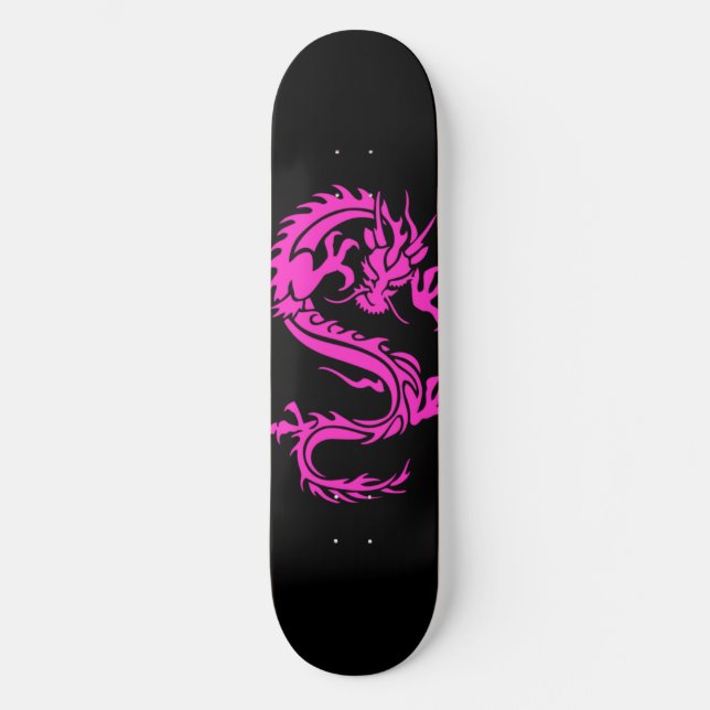 Pink Dragon Skateboard Deck (Front)