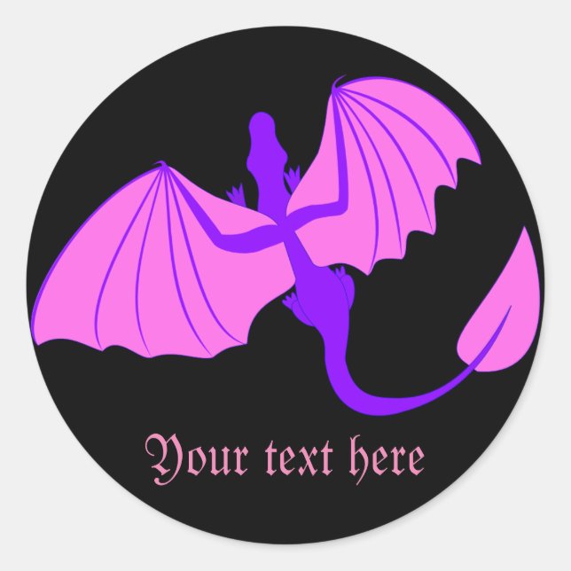Pink dragon stickers (Front)