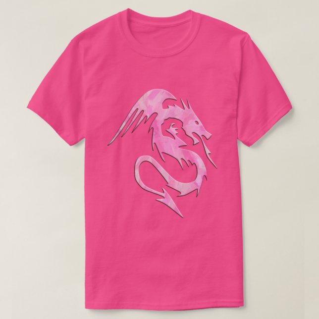 Pink Dragon Tie Dye T-Shirt (Design Front)