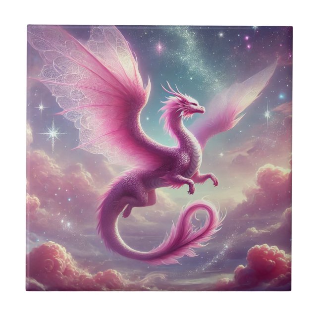Pink Dragon Tile (Front)