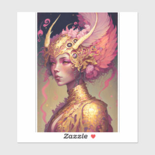 Pink Dragon Woman Fantasy Art