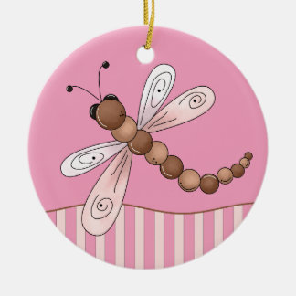 Pink Dragonfly Ornament