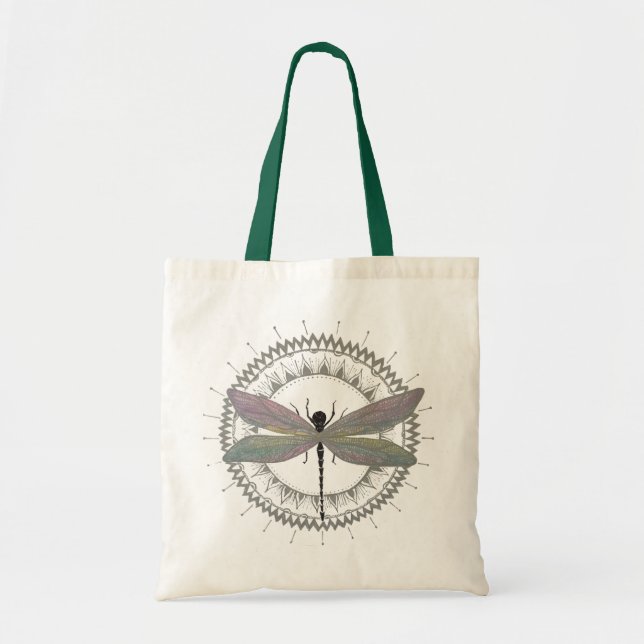 Pink Dragonfly Tote Bag (Front)