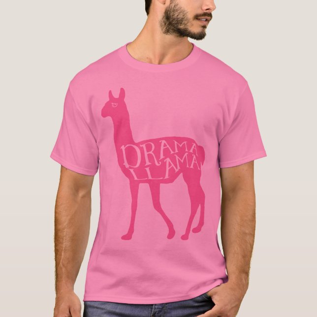 Pink Drama Llama T-Shirt (Front)