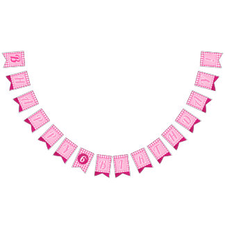 Pink Dream Editable Initial & Age Bunting