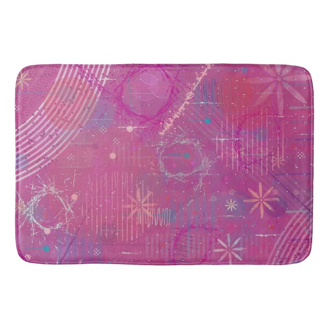 Pink Dreams Abstract  Bath Mat (Front)