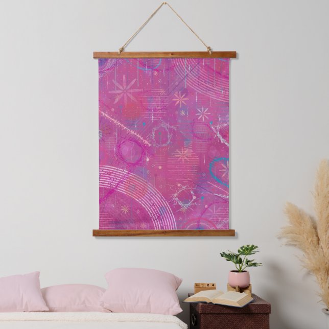 Pink Dreams Abstract  Hanging Tapestry (Bedroom)