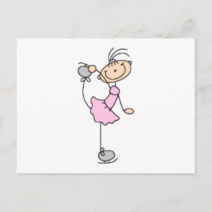 Pink Dress Figure Skater T-shirts and Gifts Postcard