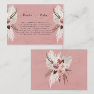 Pink Dried Floral Tropical Girl Books For Baby Business Card