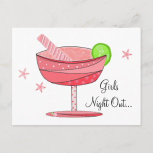 Pink Drink Girls Night Out Postcard