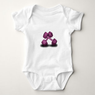 Pink Dumbbells Merchandise Baby Bodysuit