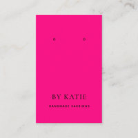 Pink Earring Display Cards Earring Packaging