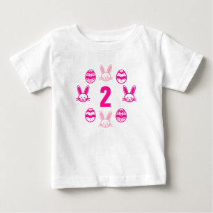 Pink Easter 2nd Birthday Baby T-Shirt