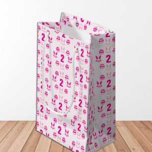 Pink Easter 2nd Birthday Small Gift Bag