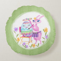 Pink Easter Bunny Rabbit and Egg |