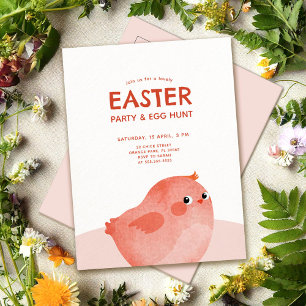 Pink Easter chicken Postcard