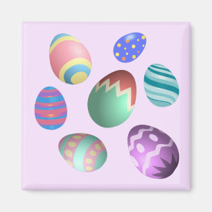 Pink Easter Egg Easter Party Egg Hunt Pastel Cute Magnet