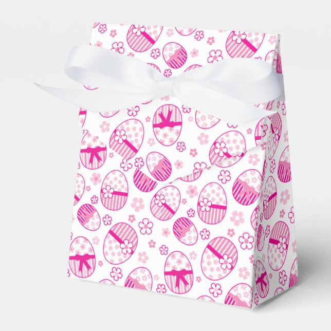 Pink Easter egg pattern Happy Easter box (Front Side)