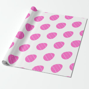 Pink Easter Egg Pattern Wrapping Paper