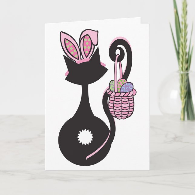 Pink Easter Kitty Card (Front)