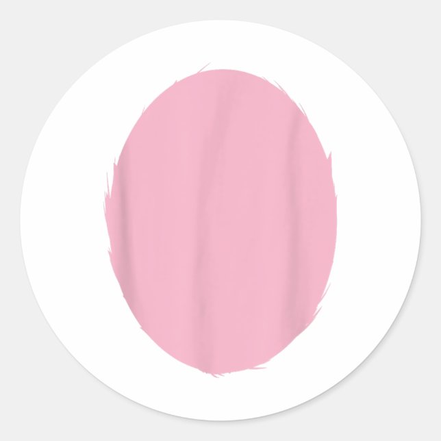 Pink Easter Rabbit Belly Costume Shirt Easter Bunn Classic Round Sticker (Front)