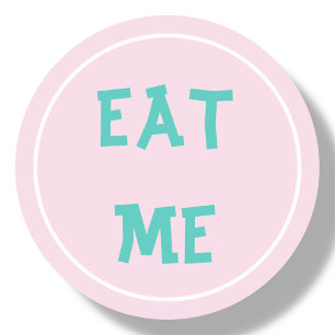 Pink Eat Me   Classic Round Sticker