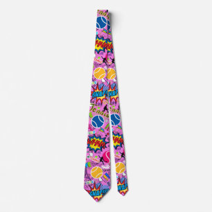 😍🤩pink Eclectic tennis🎾 pattern  Tie