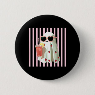 Pink Ed Cute Ghost Summer Fruit Juice Hawaii 6 Cm Round Badge