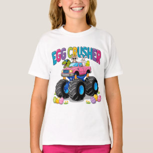 Pink Egg Crusher Monster Truck Easter T-Shirt