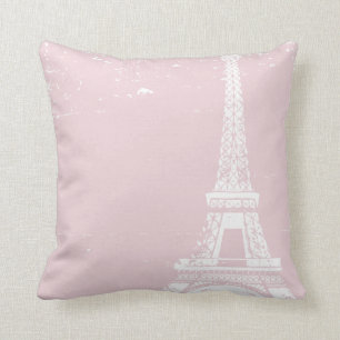 Pink Eiffel Tower Custom Cotton Pillows