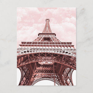 Pink Eiffel Tower Postcard