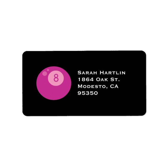 Pink Eightball Label (Front)