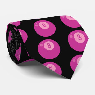 Pink Eightball Tie