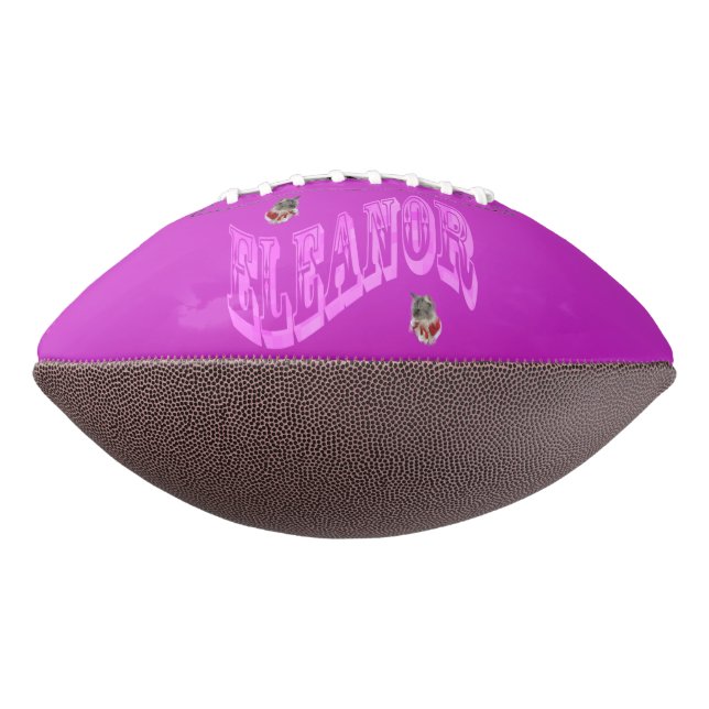 Pink Eleanor Name Logo, Football (Rotated 270)