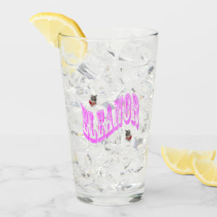 Pink Eleanor Name Logo, Glass