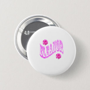 Pink Eleanor Name With Roses, 6 Cm Round Badge