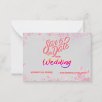 Pink Elegance: A Winter Wonderland Save the Date