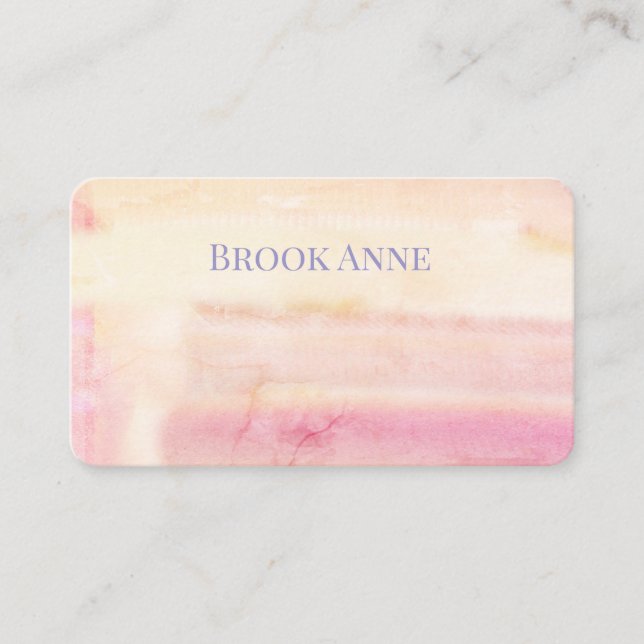 Pink Elegant Abstract Swirl Classic Business Cards (Front)
