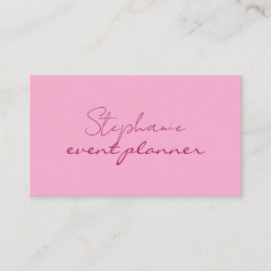 Pink Elegant Colourful Girly Professional Modern Business Card