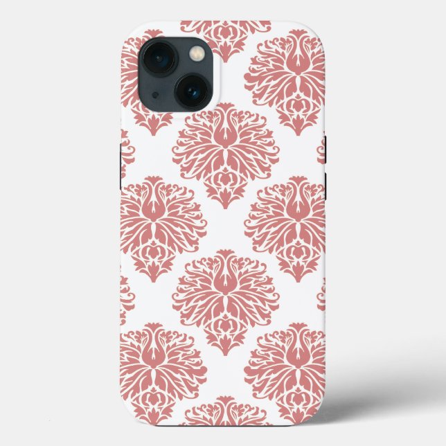 Pink Elegant Damask Case-Mate iPhone Case (Back)