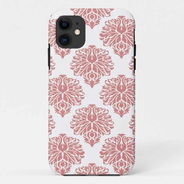 Pink Elegant Damask Case-Mate iPhone Case (Back)