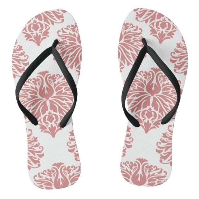 Pink Elegant Damask Jandals (Footbed)
