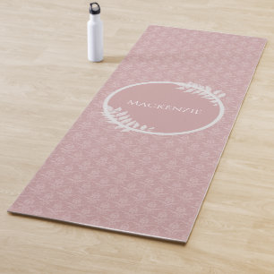 Pink Elegant Damask Yoga Mat