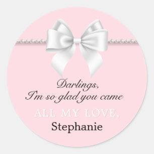 Pink Elegant Fancy Tiffany Birthday Thank You Tags