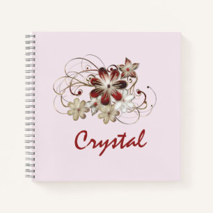 Pink Elegant Feminine Floral Notebook